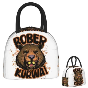 Bober Bbr Beaver Lunch Bags Insulated Bento Box Waterproof Lunch Tote Leakproof Picnic Bags Thermal Bag for Woman Kids Office